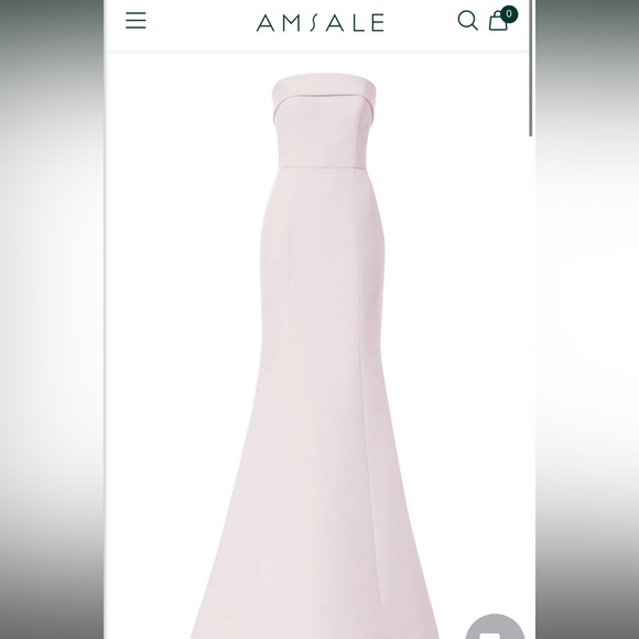 AMSALE Jaylin dress in platinum - Picture 2 of 4